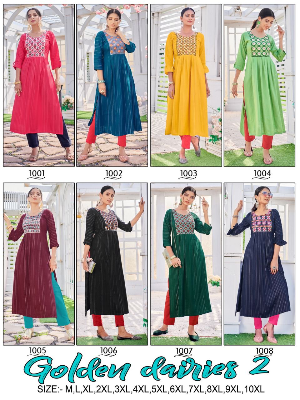 Golden Dairies 2 Festive Wear Embroidery Latest Designer Kurti Collection